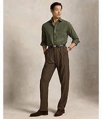 Polo Ralph Lauren Classic Fit Performance Twill Solid Long Sleeve Woven Shirt