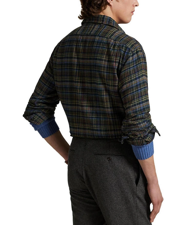 Polo Ralph Lauren Classic Fit Plaid Brushed Flannel Long Sleeve Woven Shirt