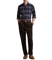 Polo Ralph Lauren Classic Fit Plaid Brushed Oxford Long Sleeve Woven Shirt