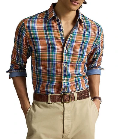 Polo Ralph Lauren Classic Fit Plaid Double-Faced Long Sleeve Woven Shirt