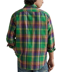Polo Ralph Lauren Classic Fit Plaid Oxford Long Sleeve Woven Shirt