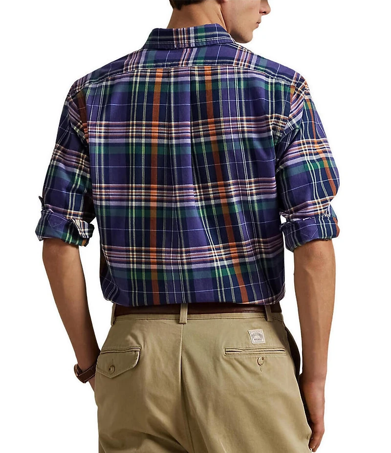 Polo Ralph Lauren Classic Fit Plaid Oxford Long Sleeve Woven Shirt