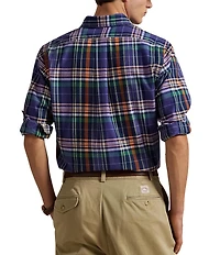 Polo Ralph Lauren Classic Fit Plaid Oxford Long Sleeve Woven Shirt