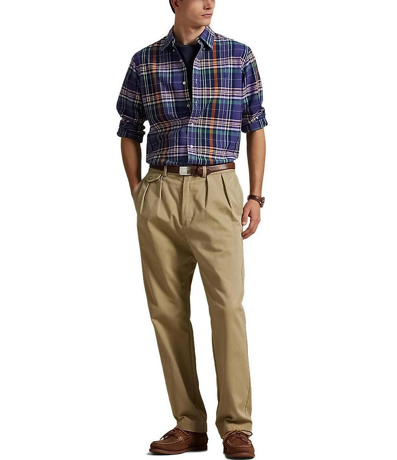 Polo Ralph Lauren Classic Fit Plaid Oxford Long Sleeve Woven Shirt