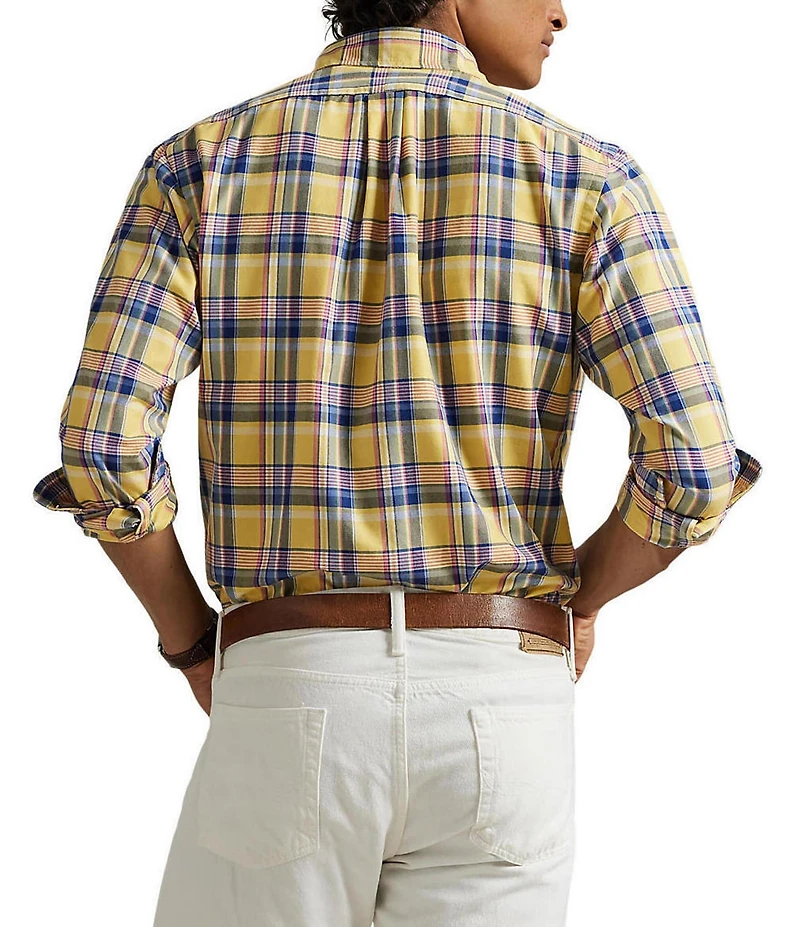 Polo Ralph Lauren Classic Fit Plaid Oxford Long Sleeve Woven Shirt