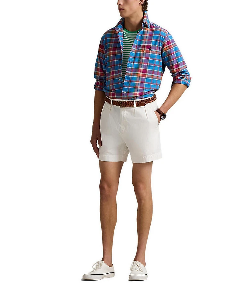 Polo Ralph Lauren Classic Fit Flashy Plaid Oxford Long Sleeve Woven Shirt