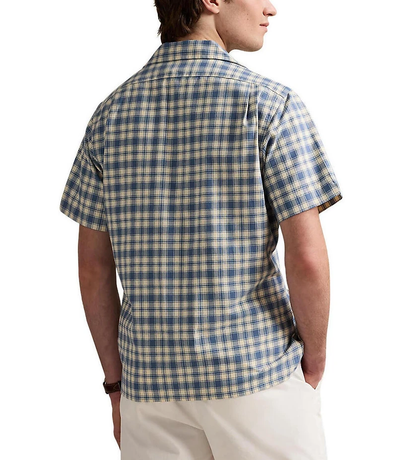 Polo Ralph Lauren Classic Fit Plaid Oxford Short Sleeve Woven Camp Workshirt