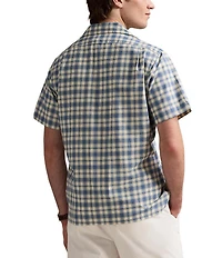 Polo Ralph Lauren Classic Fit Plaid Oxford Short Sleeve Woven Camp Workshirt