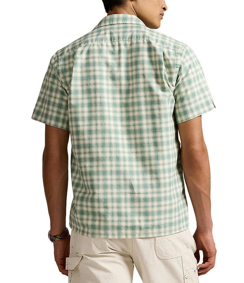 Polo Ralph Lauren Classic Fit Plaid Oxford Short Sleeve Woven Camp Workshirt