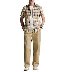 Polo Ralph Lauren Classic Fit Plaid Oxford Short Sleeve Woven Shirt