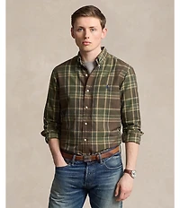 Polo Ralph Lauren Classic Fit Plaid Performance Long Sleeve Oxford Shirt