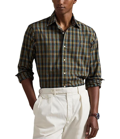 Polo Ralph Lauren Classic Fit Plaid Performance Stretch Long Sleeve Woven Shirt