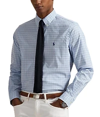 Polo Ralph Lauren Classic Fit Plaid Performance Stretch Twill Long Sleeve Woven Shirt