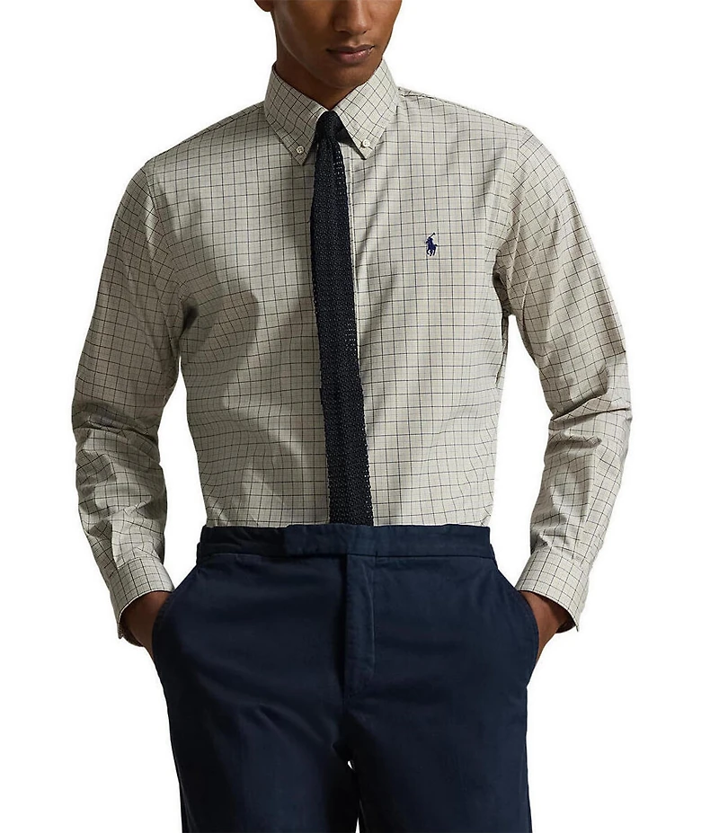 Polo Ralph Lauren Classic Fit Plaid Performance Stretch Twill Long Sleeve Woven Shirt