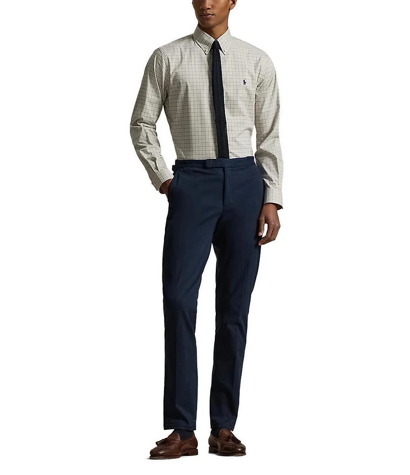 Polo Ralph Lauren Classic Fit Plaid Performance Stretch Twill Long Sleeve Woven Shirt