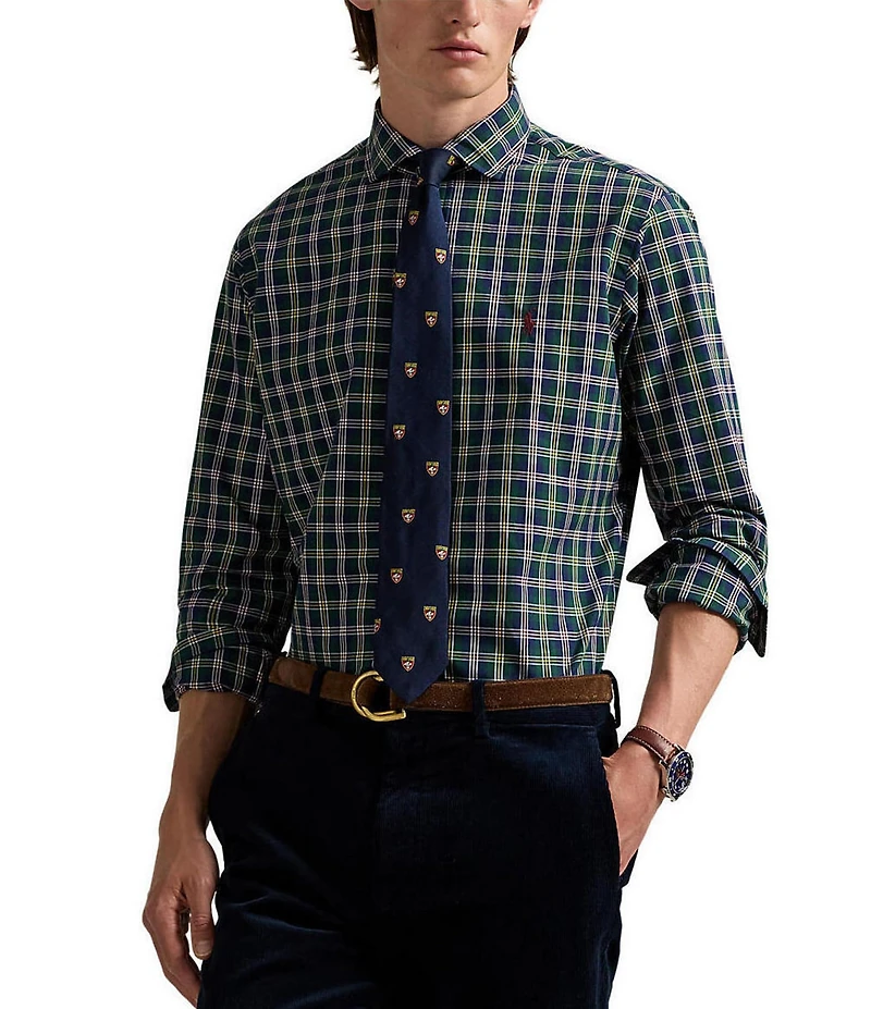 Polo Ralph Lauren Classic Fit Plaid Poplin Long Sleeve Woven Shirt