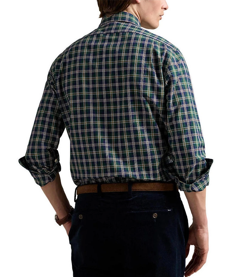 Polo Ralph Lauren Classic Fit Plaid Poplin Long Sleeve Woven Shirt