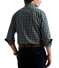 Polo Ralph Lauren Classic Fit Plaid Poplin Long Sleeve Woven Shirt