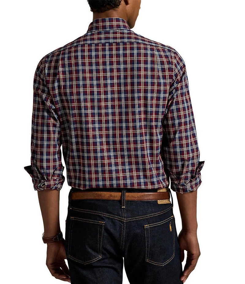 Polo Ralph Lauren Classic Fit Plaid Poplin Long Sleeve Woven Shirt