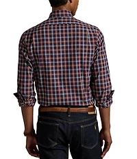 Polo Ralph Lauren Classic Fit Plaid Poplin Long Sleeve Woven Shirt