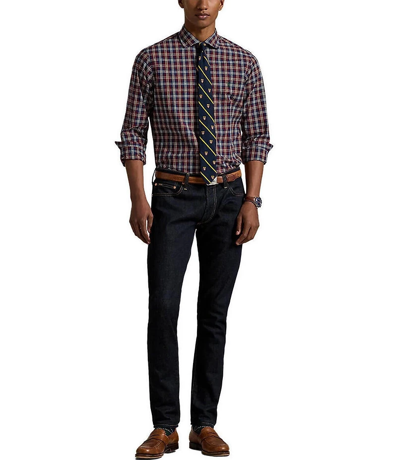 Polo Ralph Lauren Classic Fit Plaid Poplin Long Sleeve Woven Shirt
