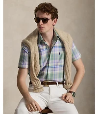 Polo Ralph Lauren Classic Fit Plaid Short Sleeve Oxford Shirt