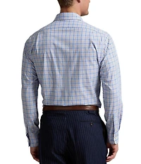 Polo Ralph Lauren Classic Fit Micro Plaid Stretch Poplin Long Sleeve Woven Shirt