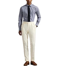 Polo Ralph Lauren Classic Fit Subtle Plaid Stretch Poplin Long Sleeve Woven Shirt