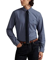 Polo Ralph Lauren Classic Fit Plaid Stretch Poplin Long Sleeve Woven Shirt