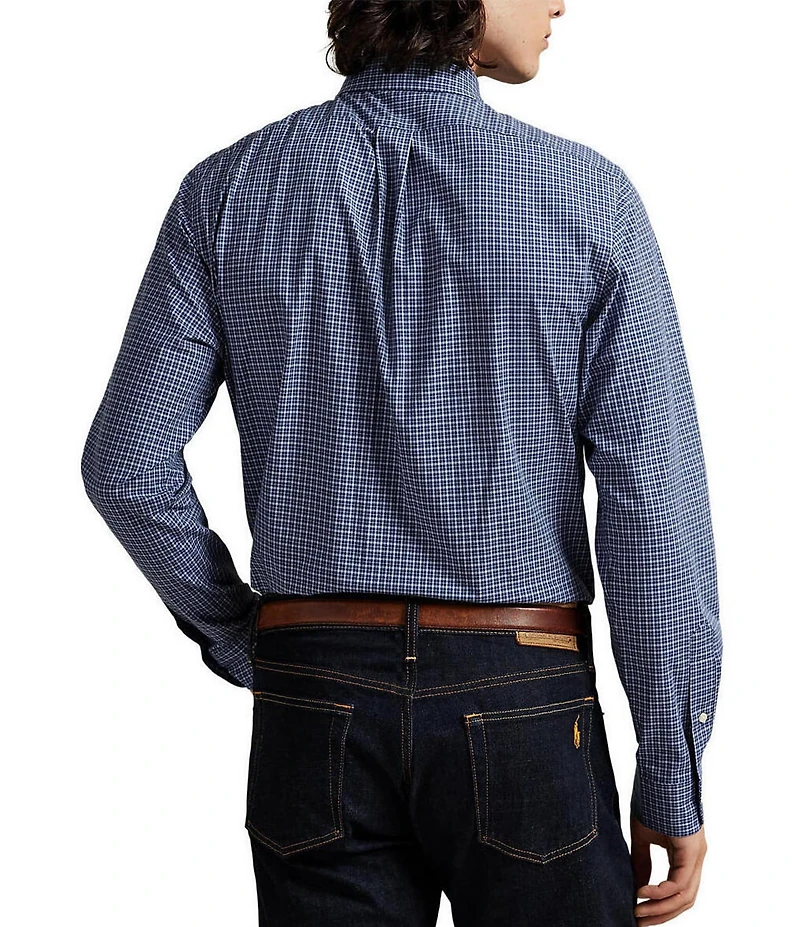 Polo Ralph Lauren Classic Fit Plaid Stretch Poplin Long Sleeve Woven Shirt