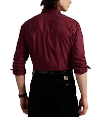 Polo Ralph Lauren Classic-Fit Plaid Twill Mini-Check Long-Sleeve Woven Shirt