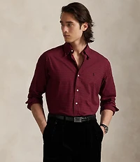 Polo Ralph Lauren Classic-Fit Plaid Twill Mini-Check Long-Sleeve Woven Shirt