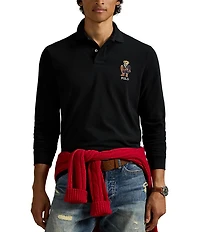 Polo Ralph Lauren Classic Fit Polo Bear Mesh Long Sleeve Polo Shirt