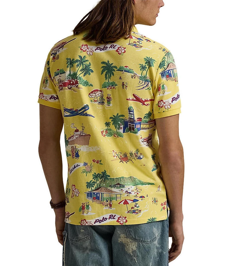 Polo Ralph Lauren Classic Fit Polo Bear Print Short Sleeve Polo Shirt