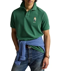 Polo Ralph Lauren Classic Fit Polo Bear Short Sleeve Mesh Polo Shirt