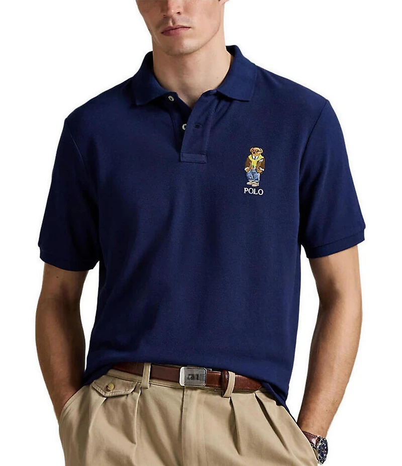 Polo Ralph Lauren Classic Fit Polo Bear Short Sleeve Mesh Polo Shirt