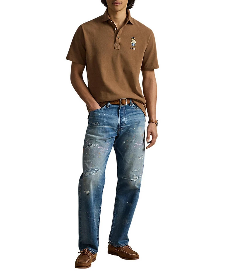 Polo Ralph Lauren Classic Fit Polo Bear Short Sleeve Mesh Polo Shirt