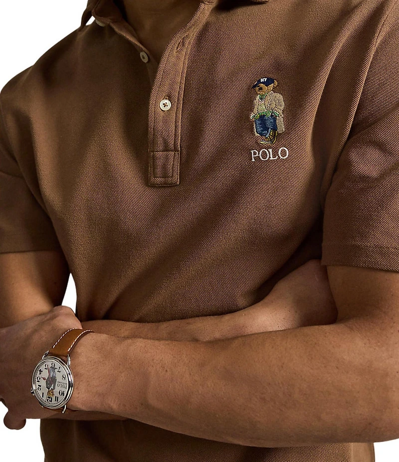 Polo Ralph Lauren Classic Fit Polo Bear Short Sleeve Mesh Polo Shirt