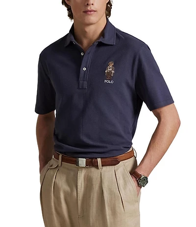 Polo Ralph Lauren Classic Fit Polo Heritage Bear Mesh Short Sleeve Polo Shirt