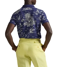 Polo Ralph Lauren Classic Fit Polo Tropical Bear Mesh Short Sleeve Polo Shirt