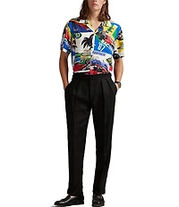 Polo Ralph Lauren Classic Fit Racing Print Short Sleeve Woven Camp Shirt