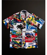 Polo Ralph Lauren Classic Fit Racing Print Short Sleeve Woven Camp Shirt