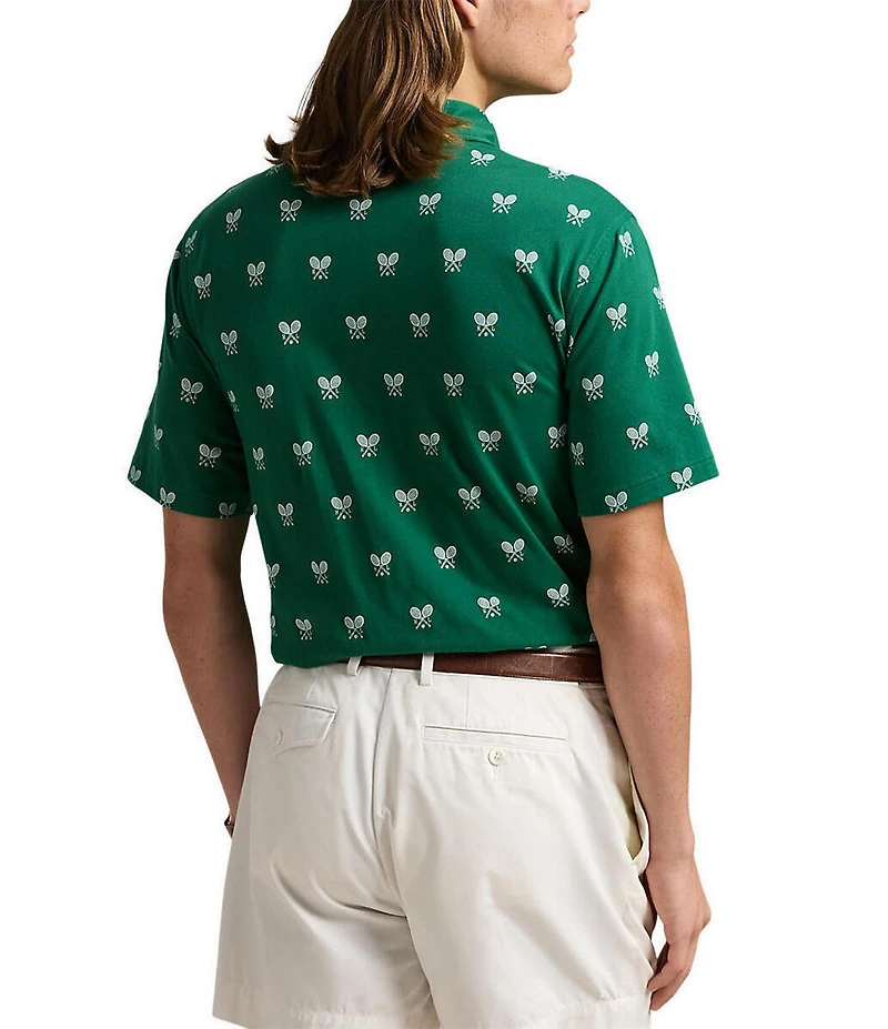 Polo Ralph Lauren Classic Fit Racquet-Print Short Sleeve Polo Shirt