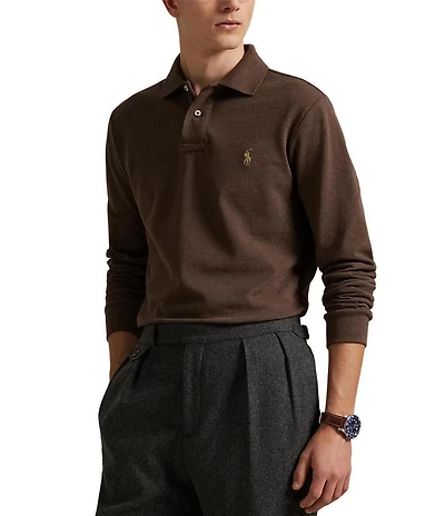 Polo Ralph Lauren Classic Fit Mesh Long Sleeve Polo Shirt