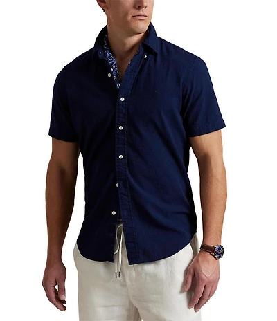 Polo Ralph Lauren Classic Fit Seersucker Short Sleeve Woven Shirt