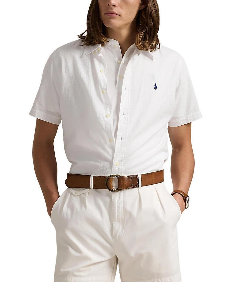 Polo Ralph Lauren Classic Fit Seersucker Short Sleeve Woven Shirt