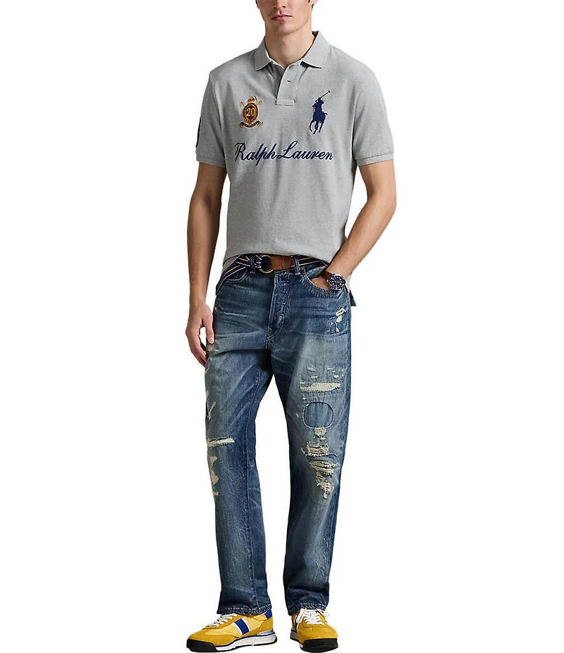 Polo Ralph Lauren Classic Fit Short Sleeve 20th Anniversary Crest Short Sleeve Polo Shirt