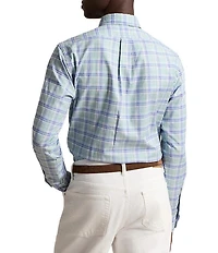 Polo Ralph Lauren Classic Fit Small Plaid Performance Oxford Long Sleeve Woven Shirt