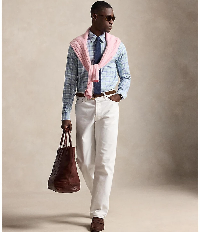 Polo Ralph Lauren Classic Fit Small Plaid Performance Oxford Long Sleeve Woven Shirt