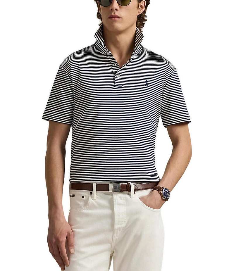 Polo Ralph Lauren Classic Fit Soft Cotton Stripe Short Sleeve Polo Shirt